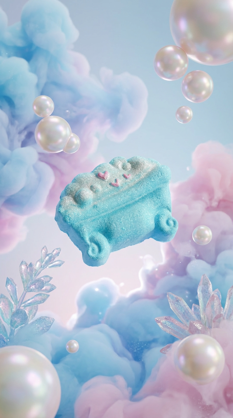 Soak in All the Love – White Quartz Infused Bath Bomb💙✨