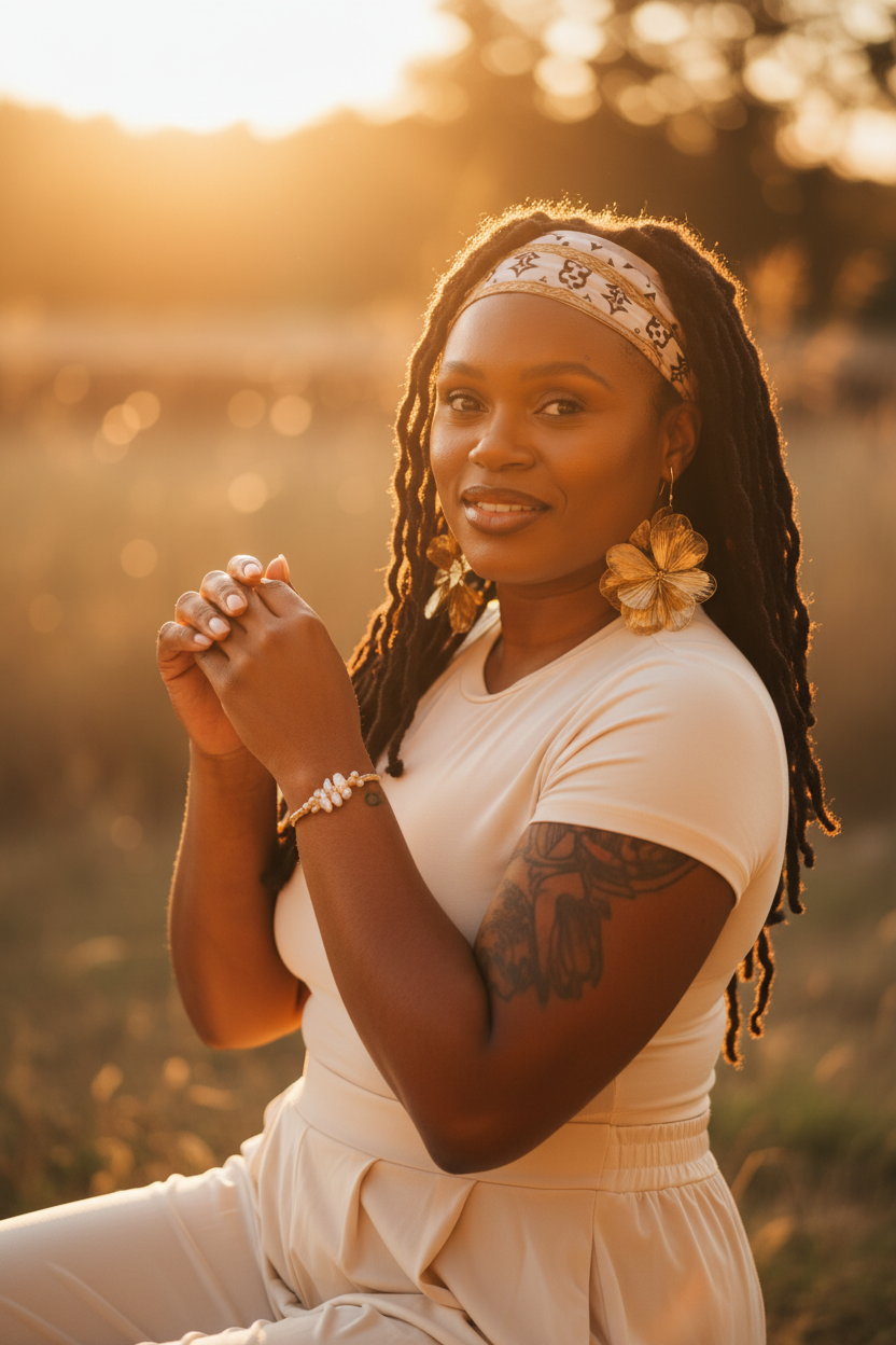 Tam wearing pearl bangle.png