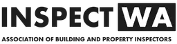 Part of a black and white sign with the words 'INSPECT' and 'WA' visible.