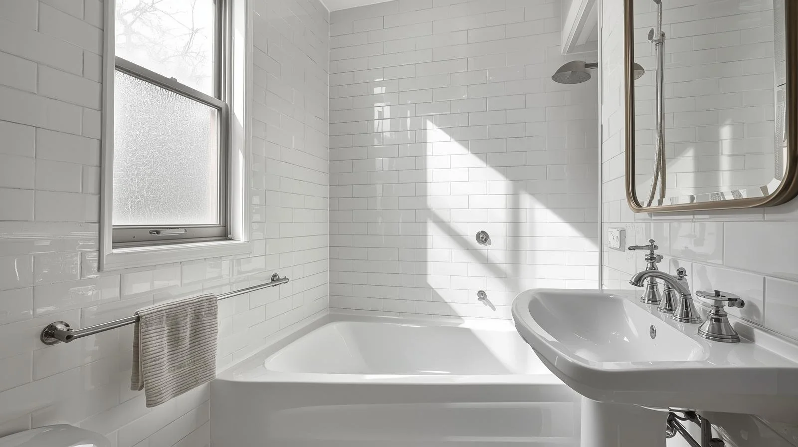 beautiful custom tile herring bone pattern