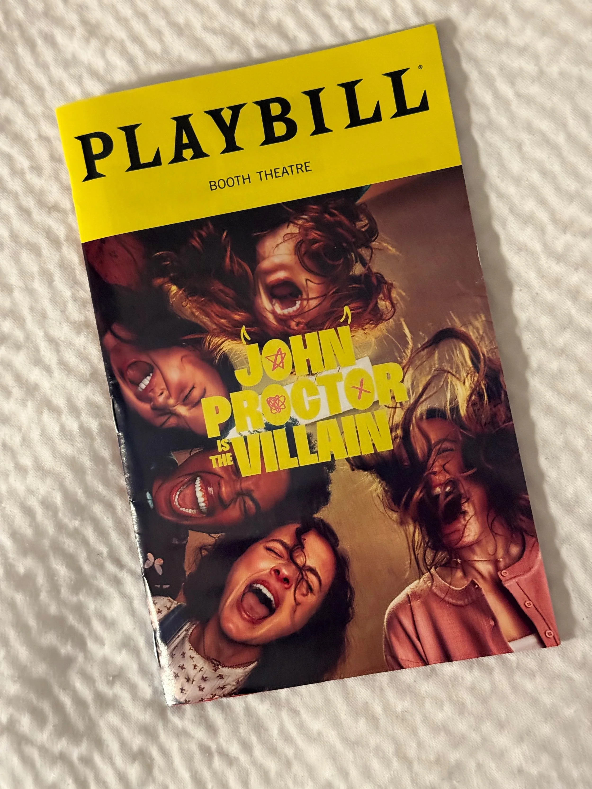 Playbill for John Proctor is the Villain on Broadway