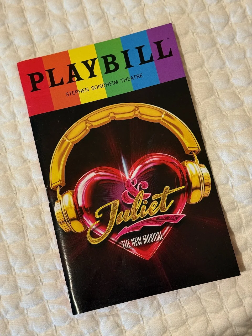 Playbill for & Juliet on Broadway
