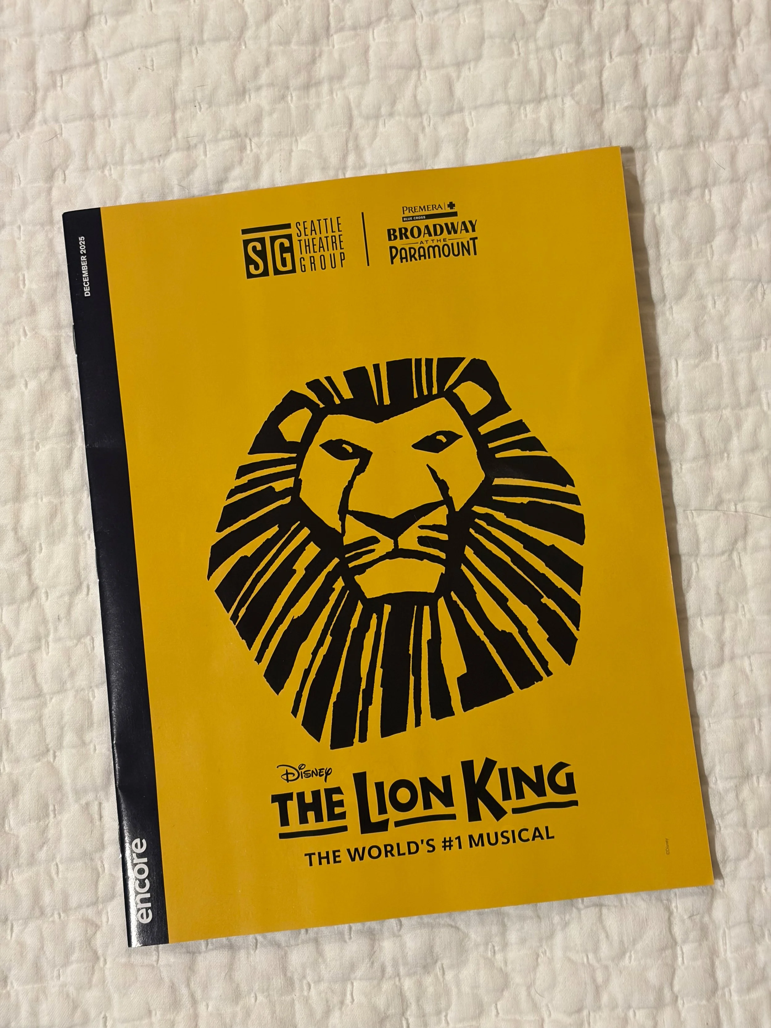 Program for Disney's The Lion King