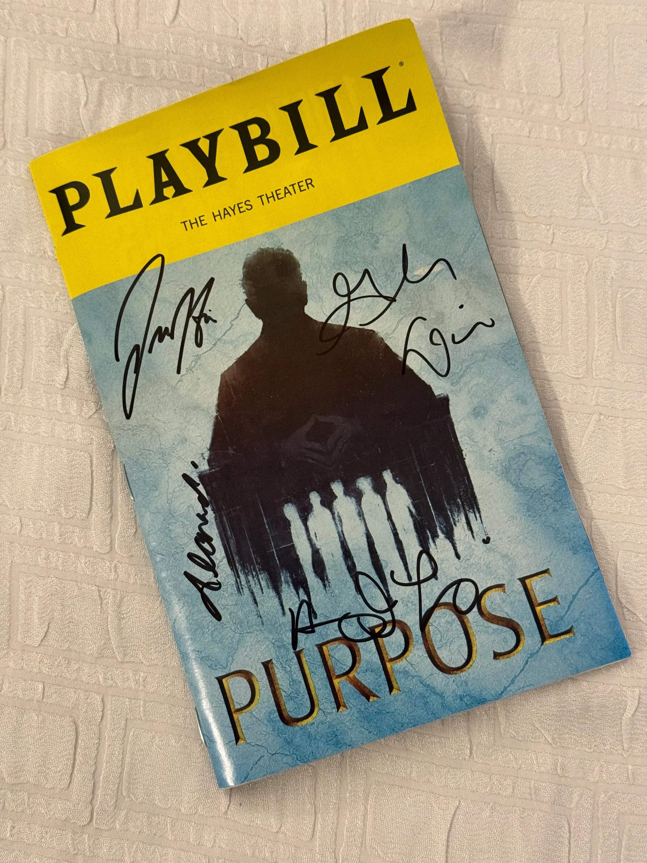 Playbill for Purpose on Broadway