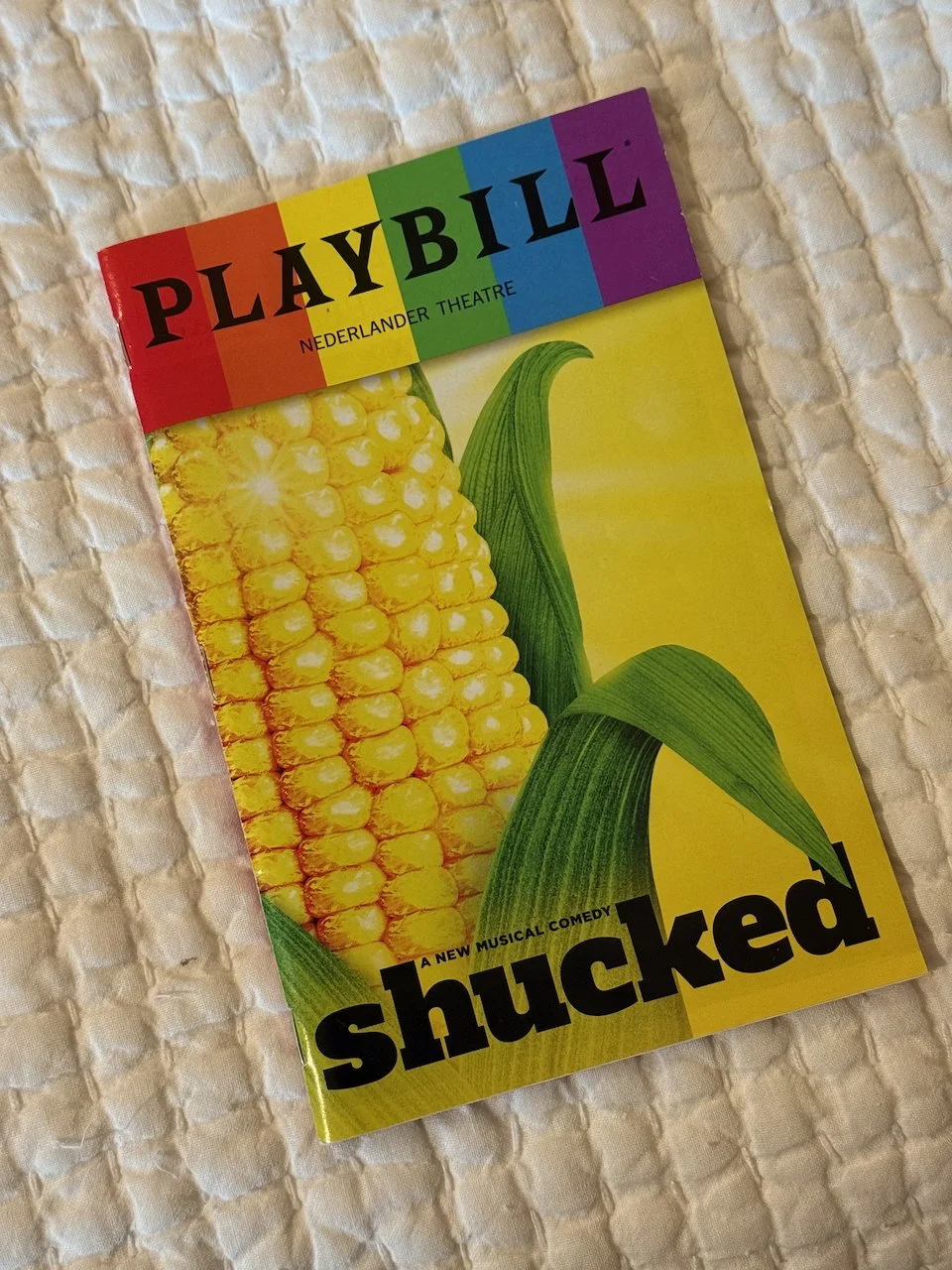 Playbill for Shucked on Broadway