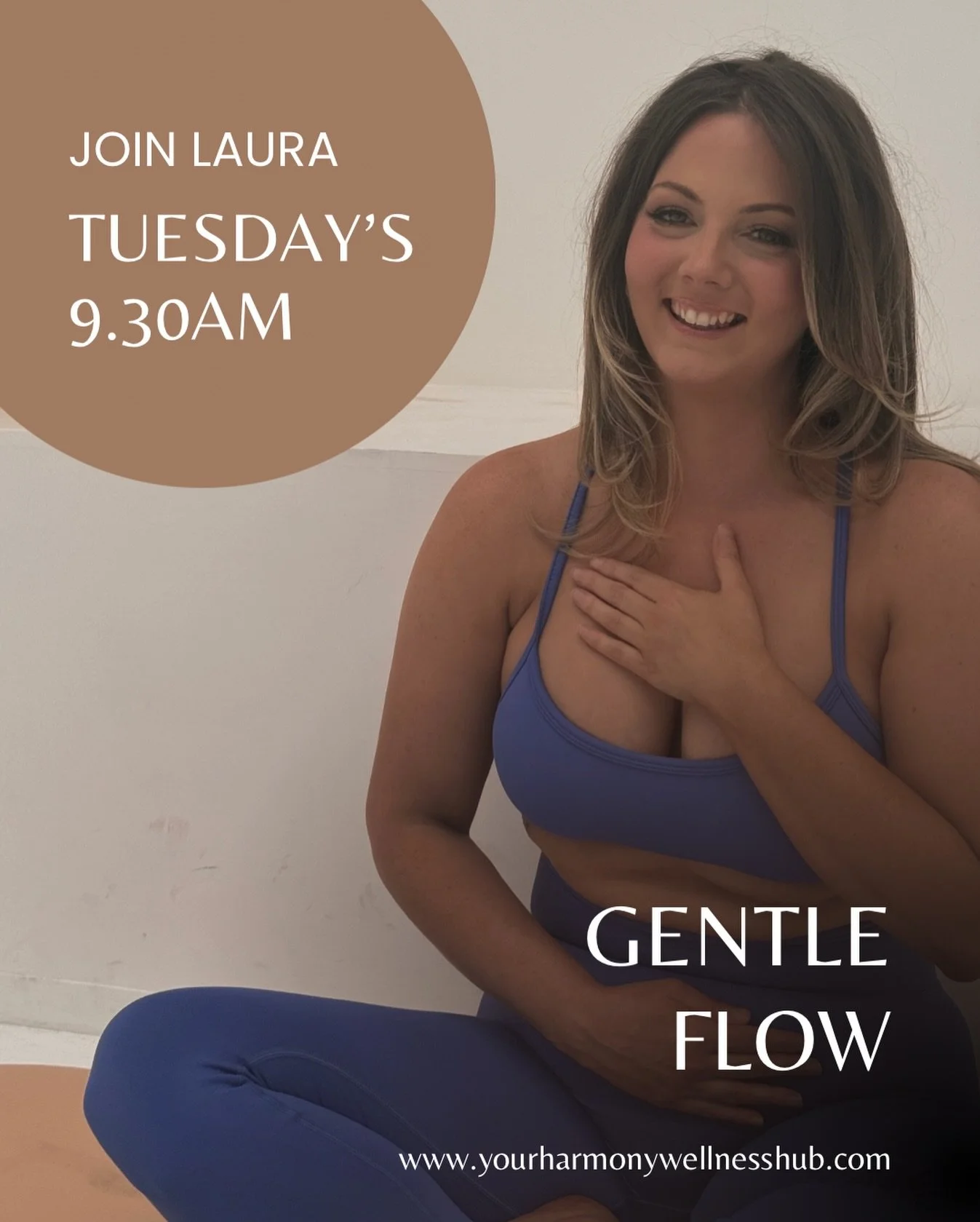 Join Laura @lauranolan_lifestyle on the mat Tuesday&rsquo;s 9.30am ~ Gentle Flow 

 A gentle flow class created for anyone who wants a calm moment to move with space for your little ones to be by your side.

Whether you come solo or with your family,