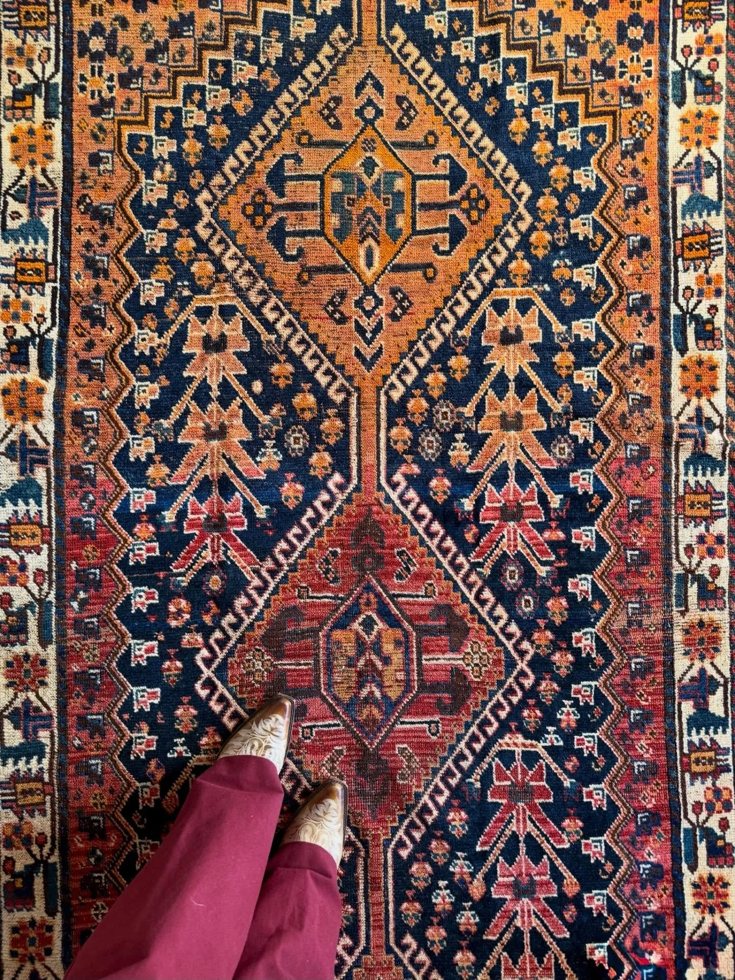 Bold, grounded, and full of heritage.
The Zara brings rich color, strong geometry, and that quiet vintage confidence that makes a room feel finished. A true statement piece that still plays well with modern spaces.

4&rsquo; x 8&rsquo;3 | The Zara

O