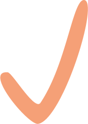 A large pink check mark on a black background.