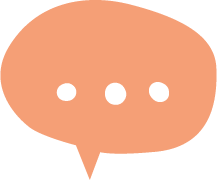 Speech bubble icon with three dots inside