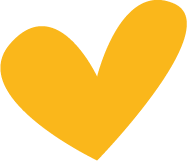A yellow heart shape on a black background.