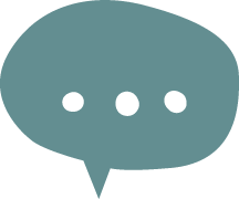 Chat bubble icon with three dots