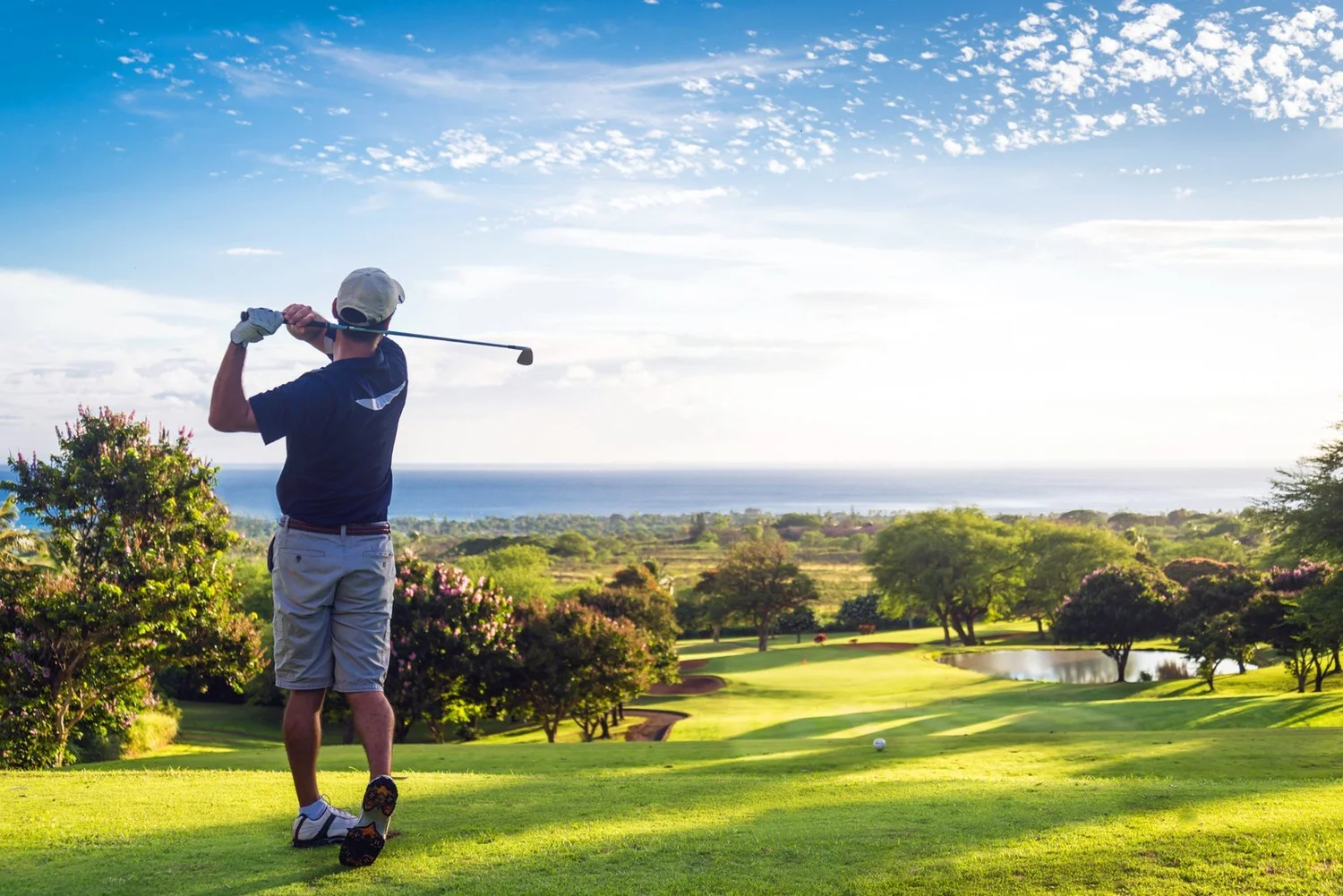 Golfer on a golf course