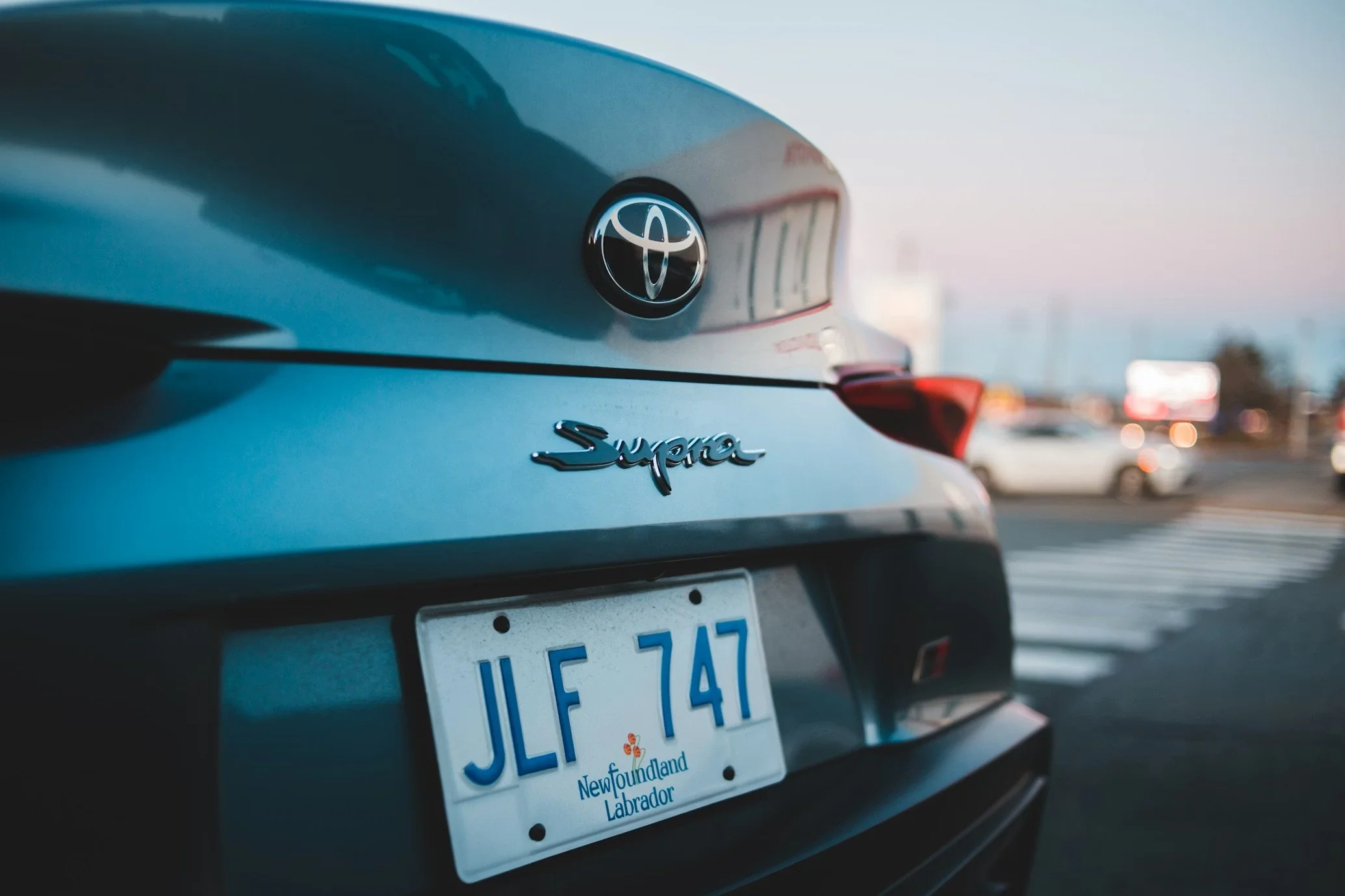 Supra bumper with Toyota logo