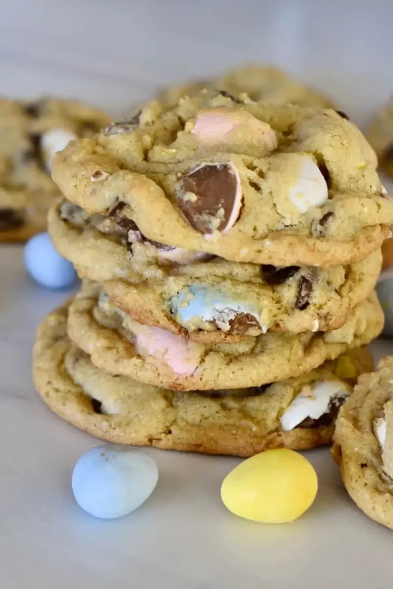 Mini Egg Sourdough Cookies