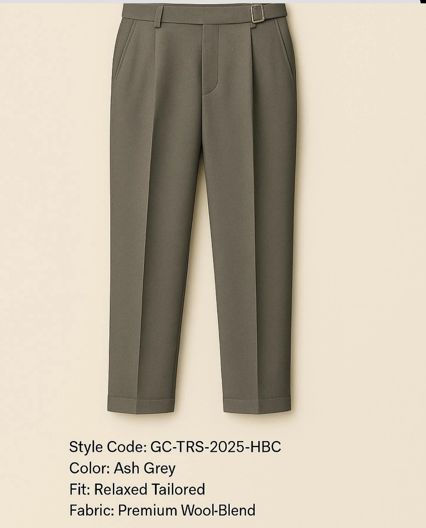Introducing: Heritage double -Cuff Trousers
A fusion of classic sophistication and modern edge. From the adjustable waist buckle to the tailored cuffed hem&mdash;every detail speaks luxury.
Perfect for the boardroom, a wedding, or your signature ever