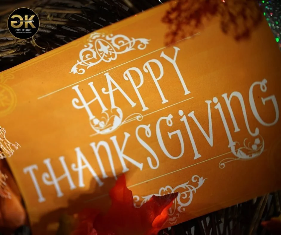 🍂🦃 Happy Thanksgiving from all of us at GK Couture! 🦃🍂 

We are incredibly grateful for your support and loyalty. May your day be filled with love, laughter, and all the cozy moments that make this season special. Cheers to you and your loved one