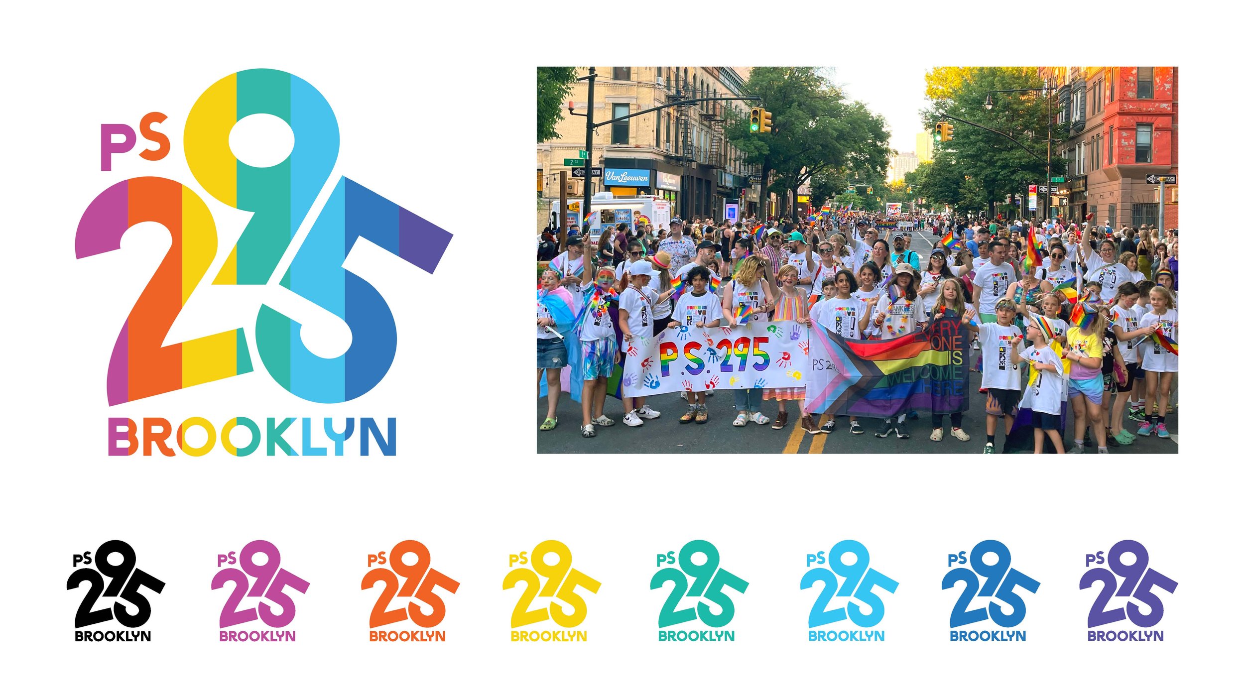 Pride is alive at PS 295 in brand colors