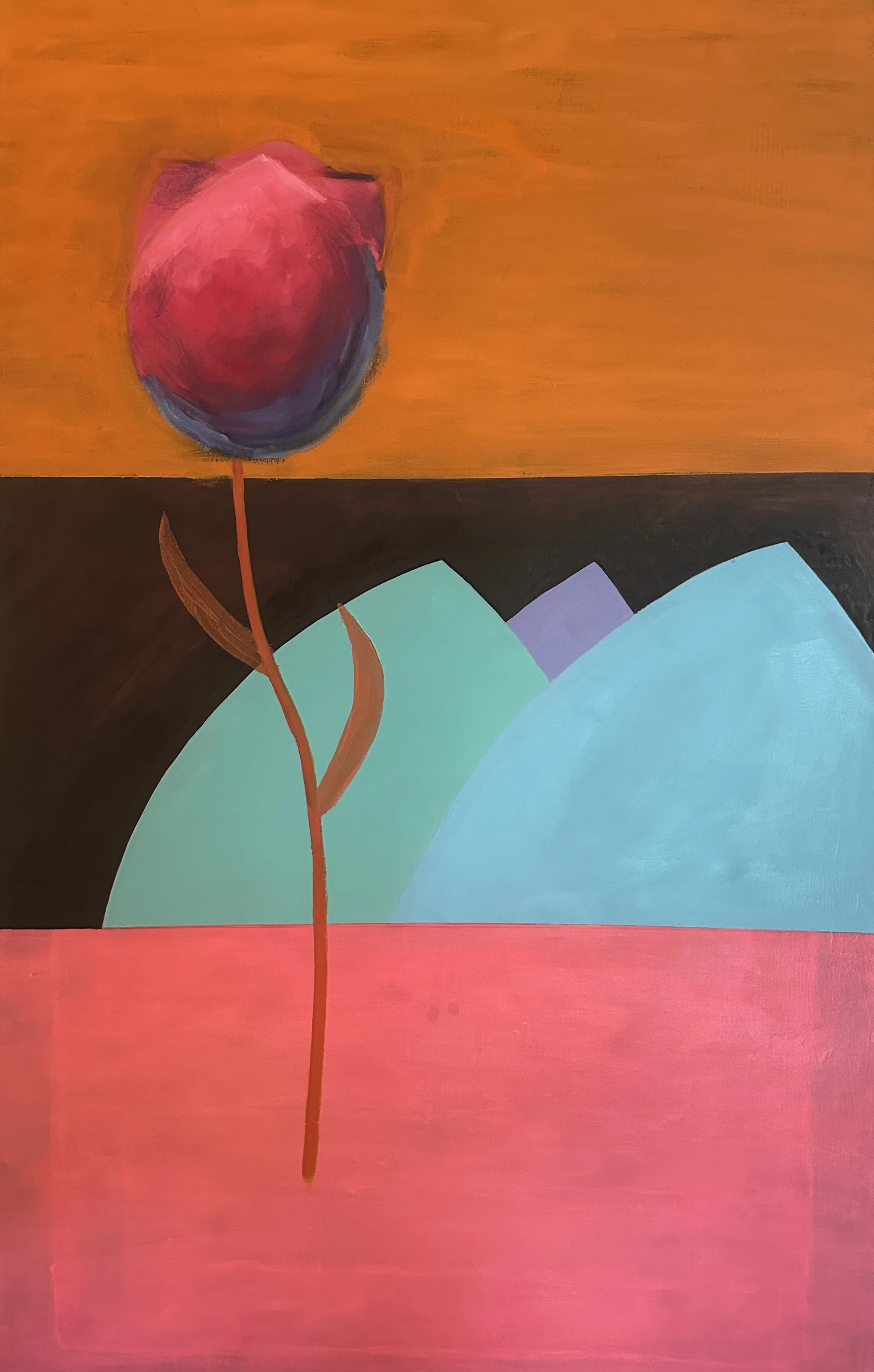 What Does Grateful Look Like 2025 oil and acrylic on canvas 30x48x1.5 