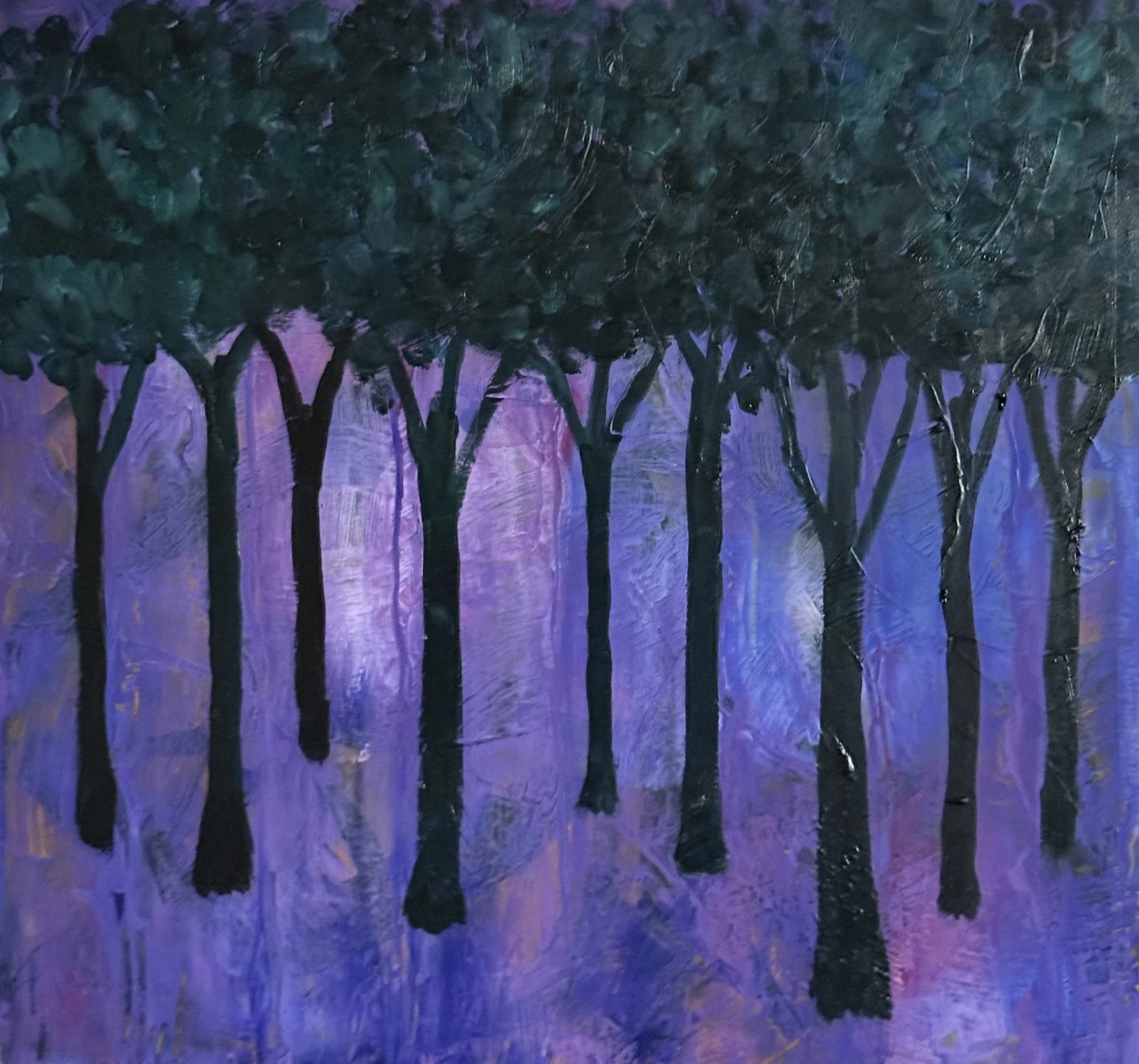 Feelings of Isolation 2025 oil and acrylic on canvas 36x36x1.5