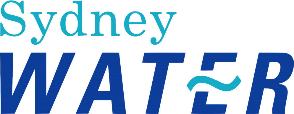 Sydney Water logo in blue and teal colors
