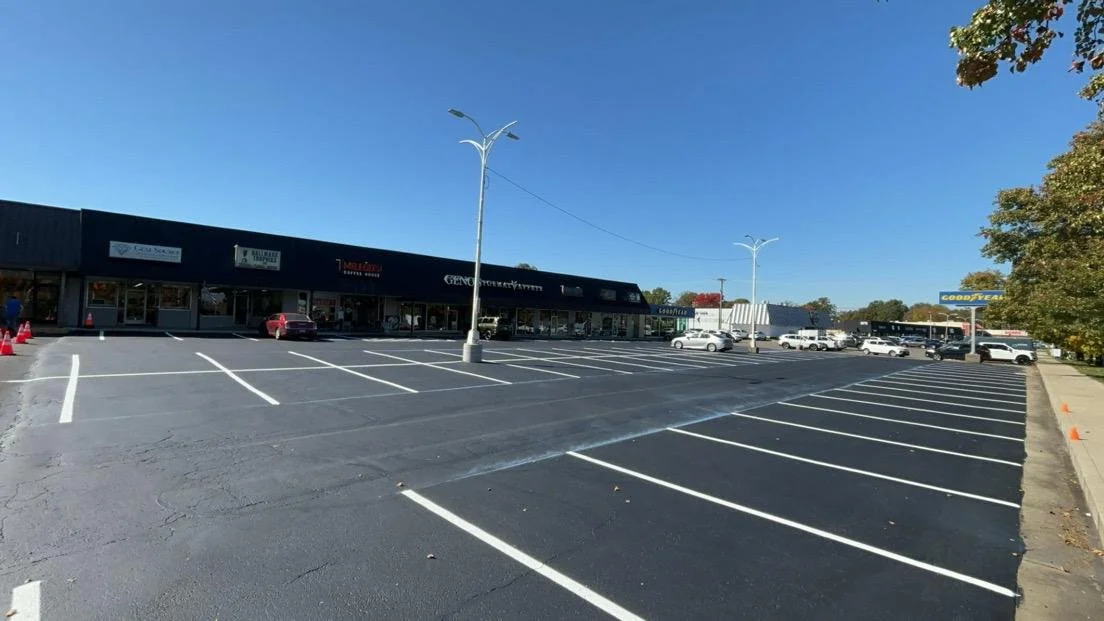 full sealcoating job with line striping