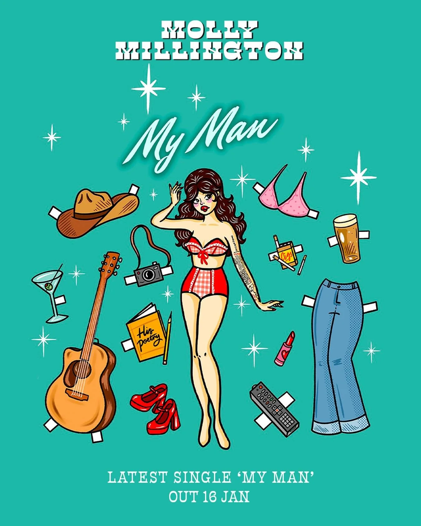 Wrote a song about being left for someone else. 𝓜𝔂 𝓜𝓪𝓷 will be getting it&rsquo;s First Play on @triple_j Home &amp; Hosed tonight from 7pm!
 
Out this Friday 16 Jan. 

Pre-save now.

Art by @gingertaylorartist