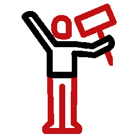 A person holding a coffee cup in front of their face.