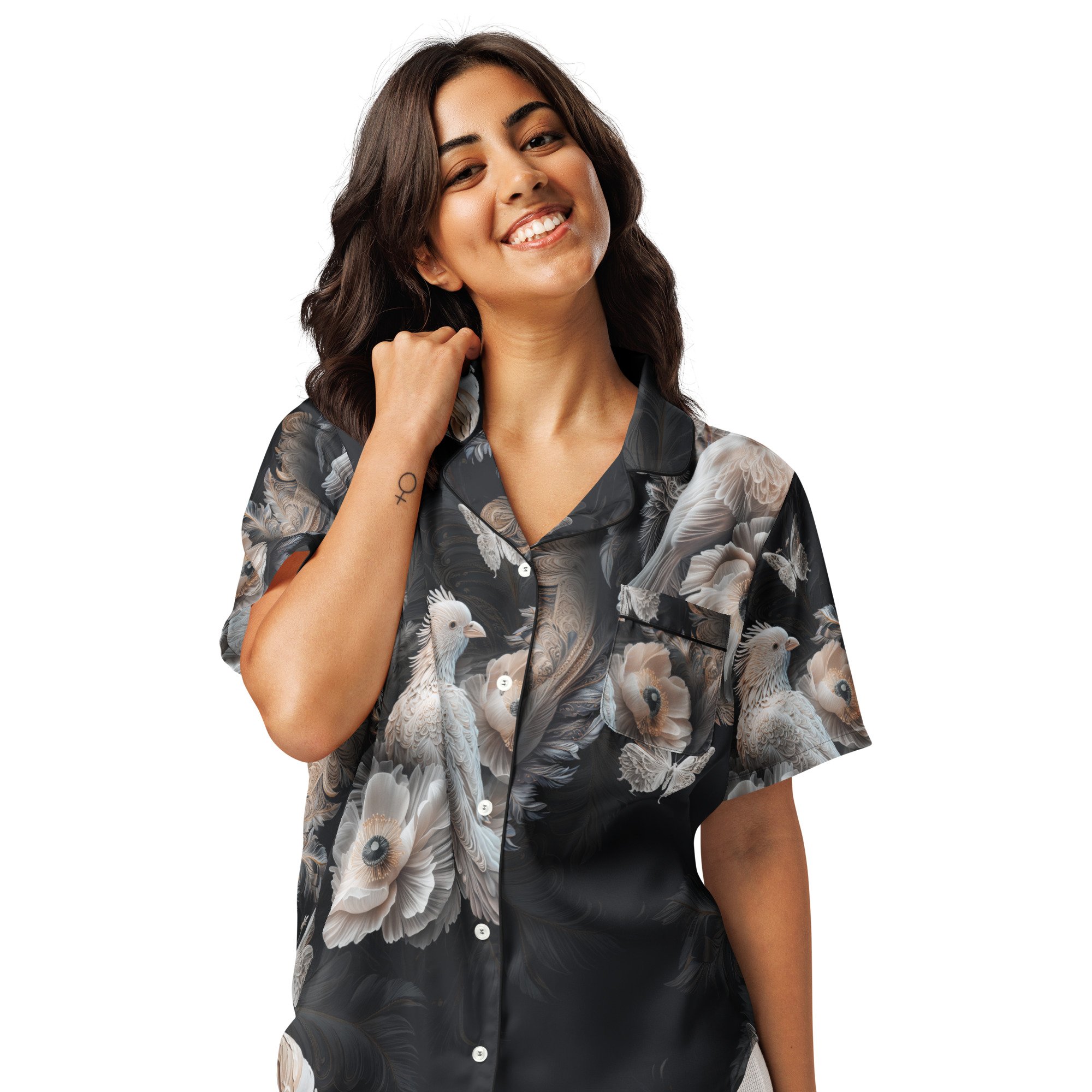 Rococo women’s short sleeve pyjama top