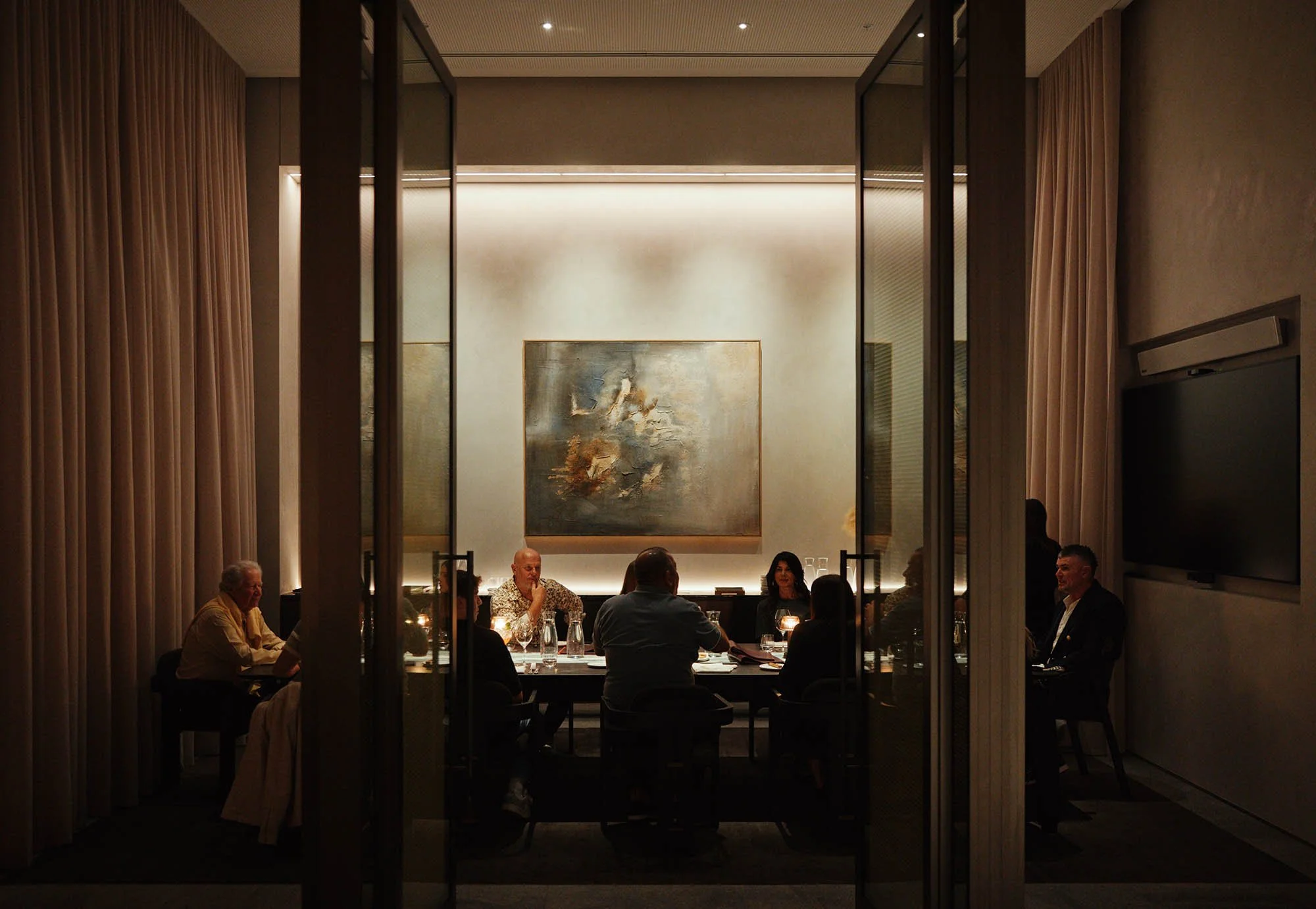 private dining room with people