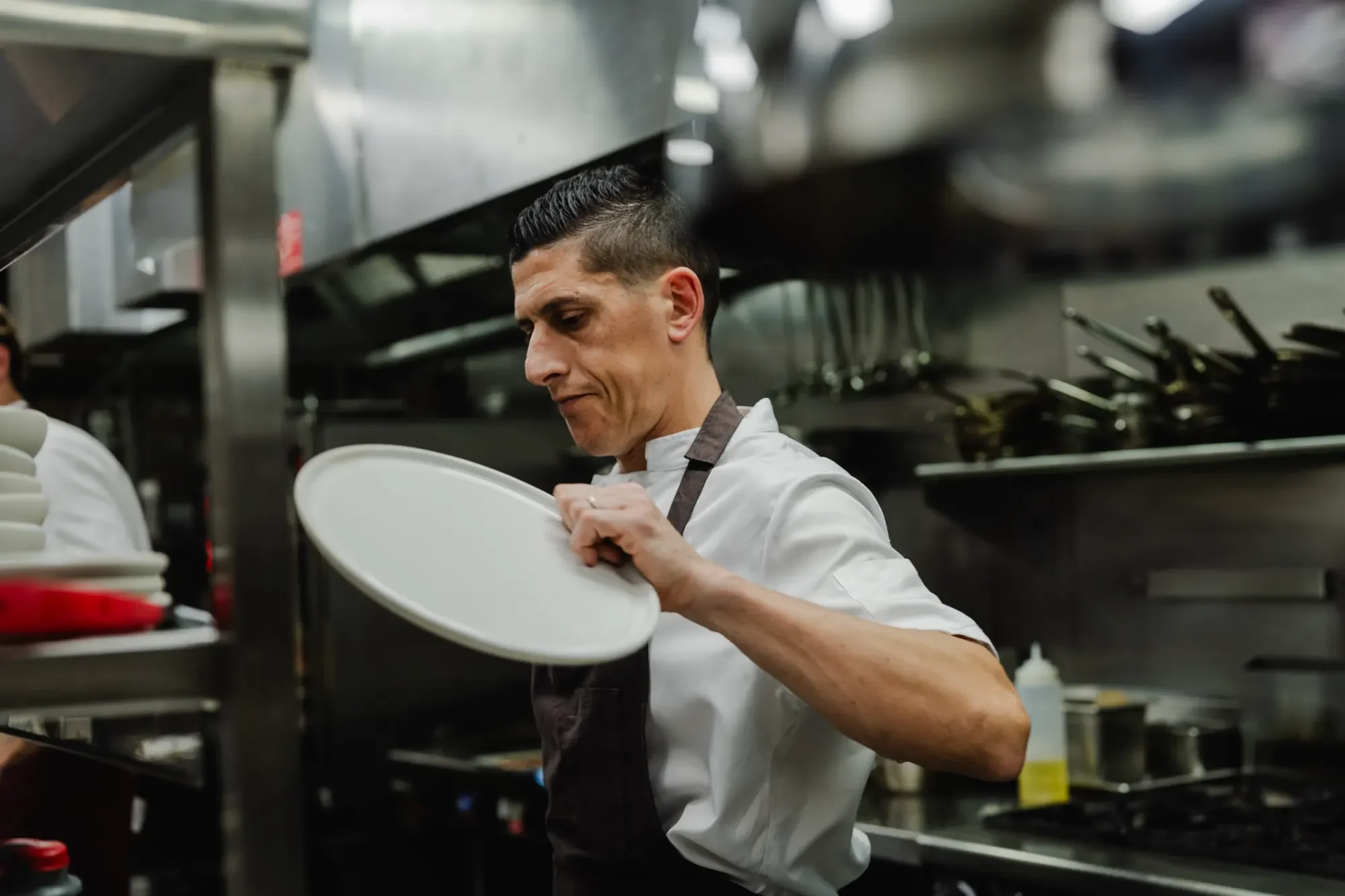 chef and plate