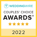 WeddingWire Couples' Choice Awards 2022 badge with five gold stars