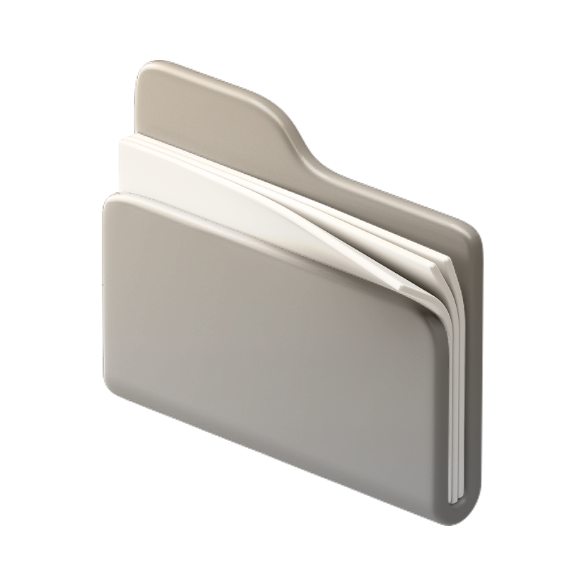 A beige and white file folder with tab dividers.