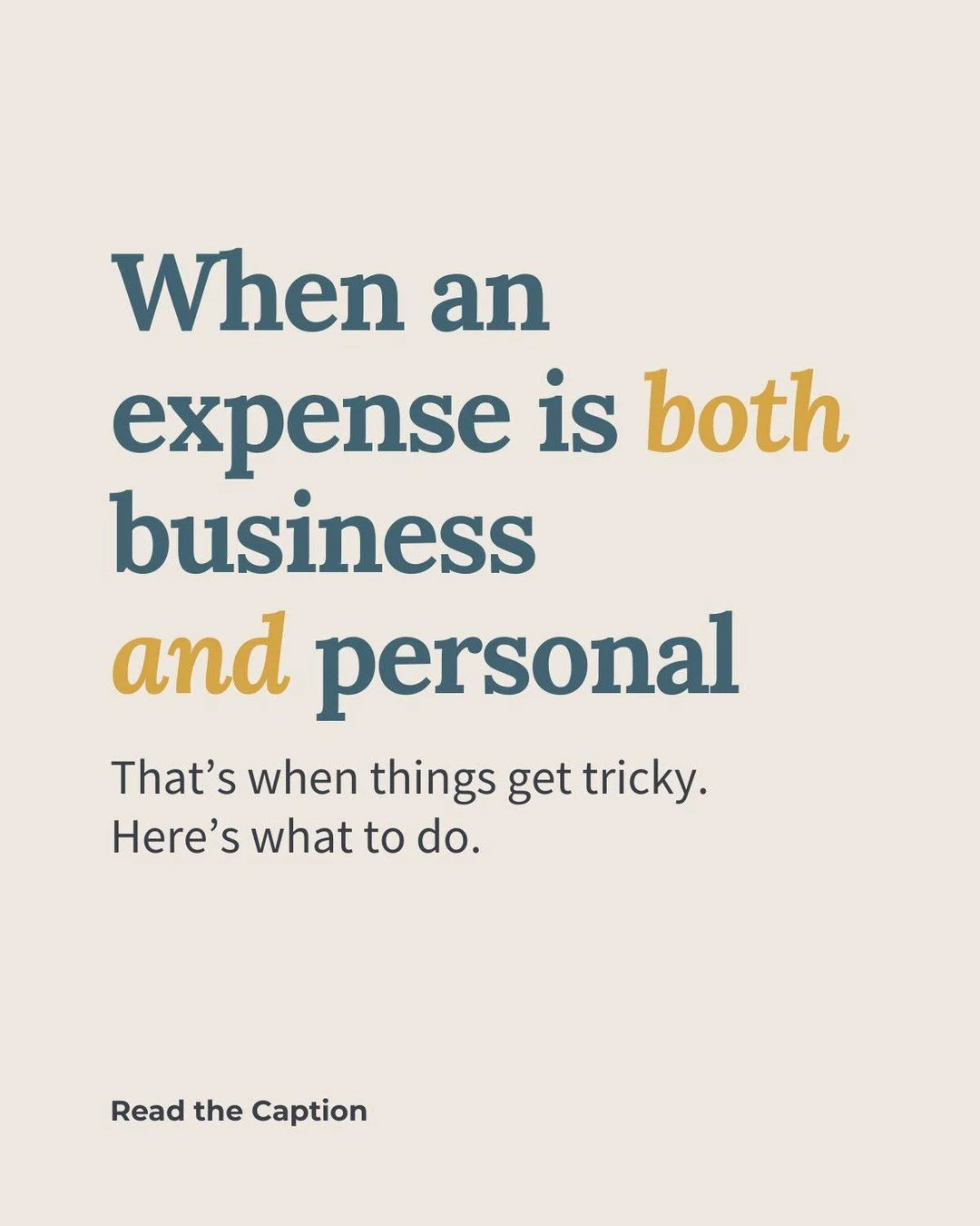 Not every expense falls neatly into one category of either purely business, or purely personal. Some expenses serve your business *and* your personal life.

But that doesn&rsquo;t mean you can deduct the entire expense.

So how do we record these exp
