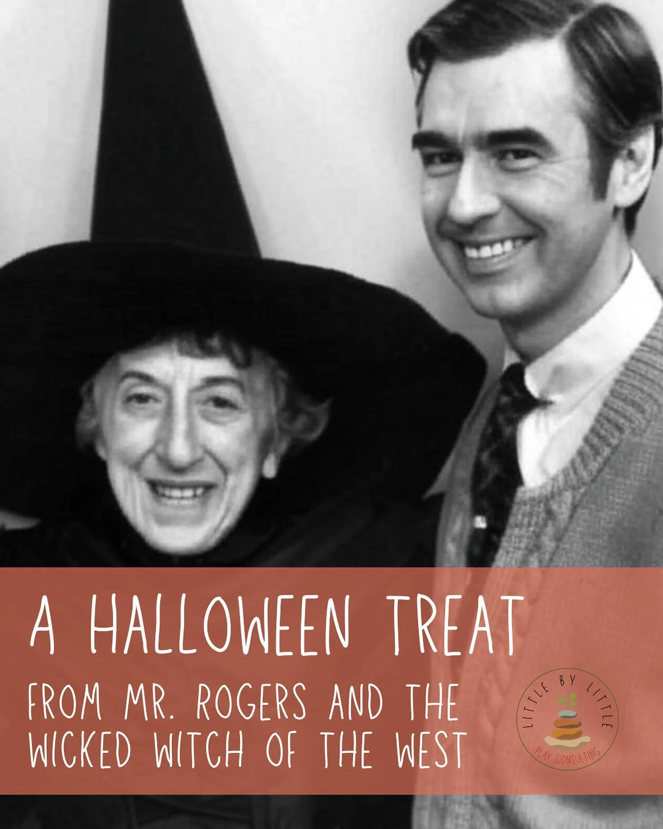 In 1975, Margaret Hamilton, the Wicked Witch of the West, visited Mister Rogers&rsquo; Neighborhood.

Not in a puff of green smoke, but as herself:
a kind, soft-spoken woman with gray hair and a gentle laugh.

They sat together on his bench and had a