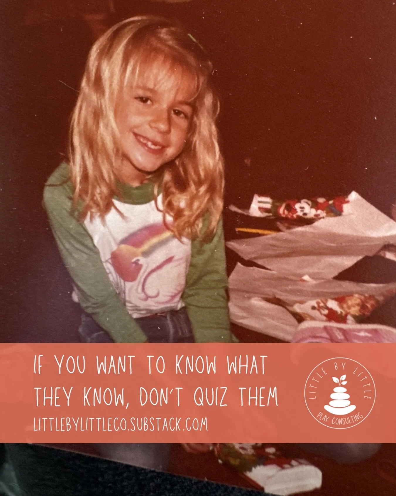Written for little me, who remembers being quizzed and freezing. And why, as an educator, I wanted to do it differently. 💛

I have never asked children questions to test knowledge.
It still doesn&rsquo;t sit right with me.

That comes from my childh