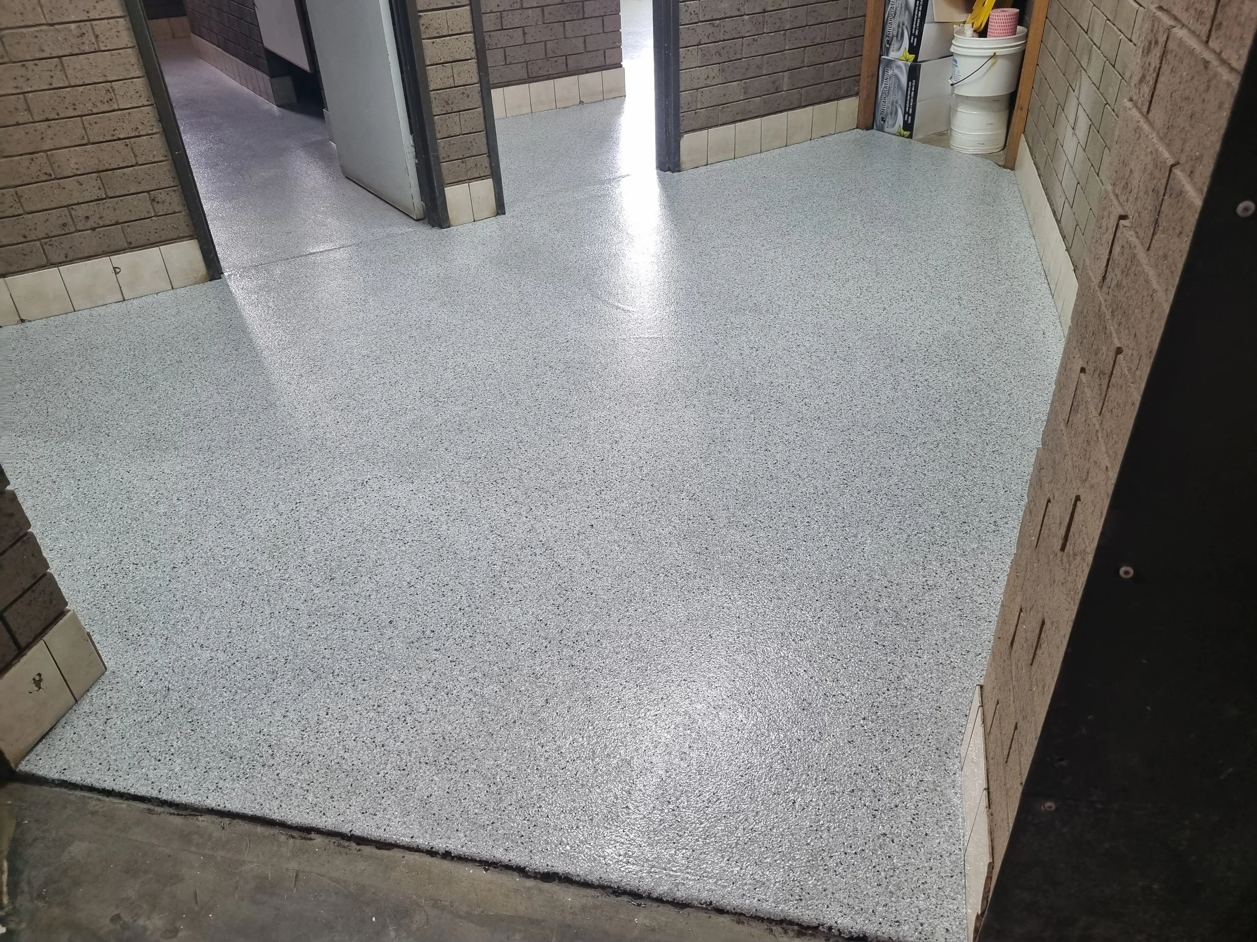 Commercial epoxy flooring transformation