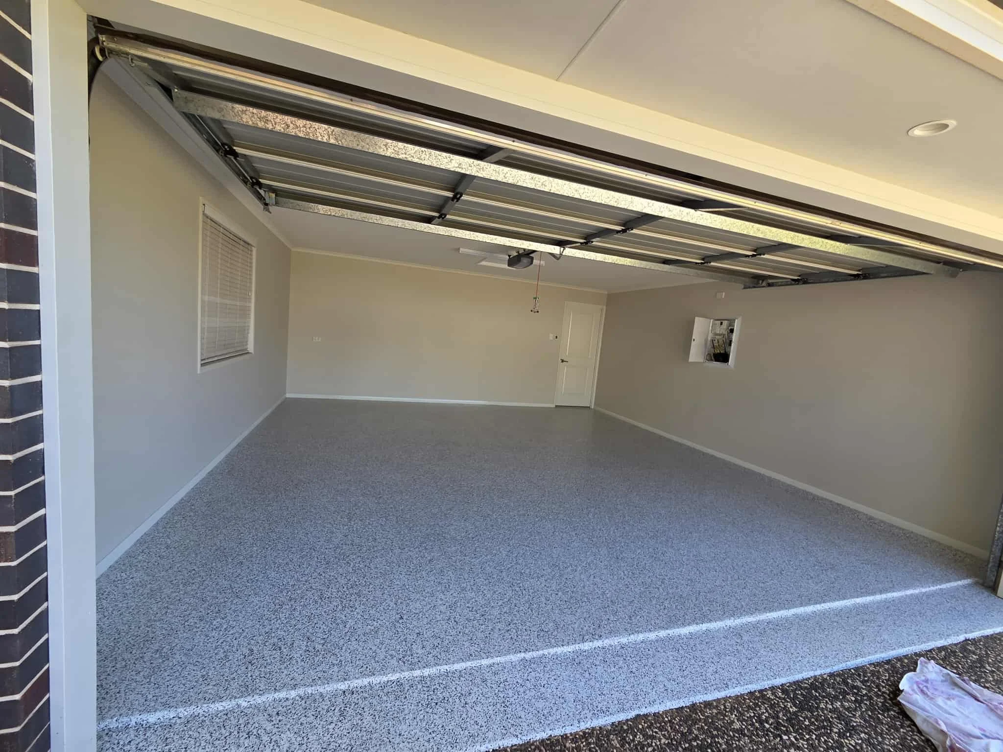 Premium epoxy flake flooring finish