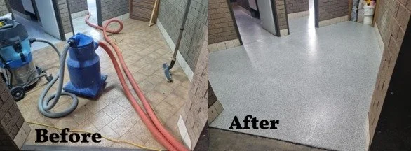 Professional concrete grinding preparation