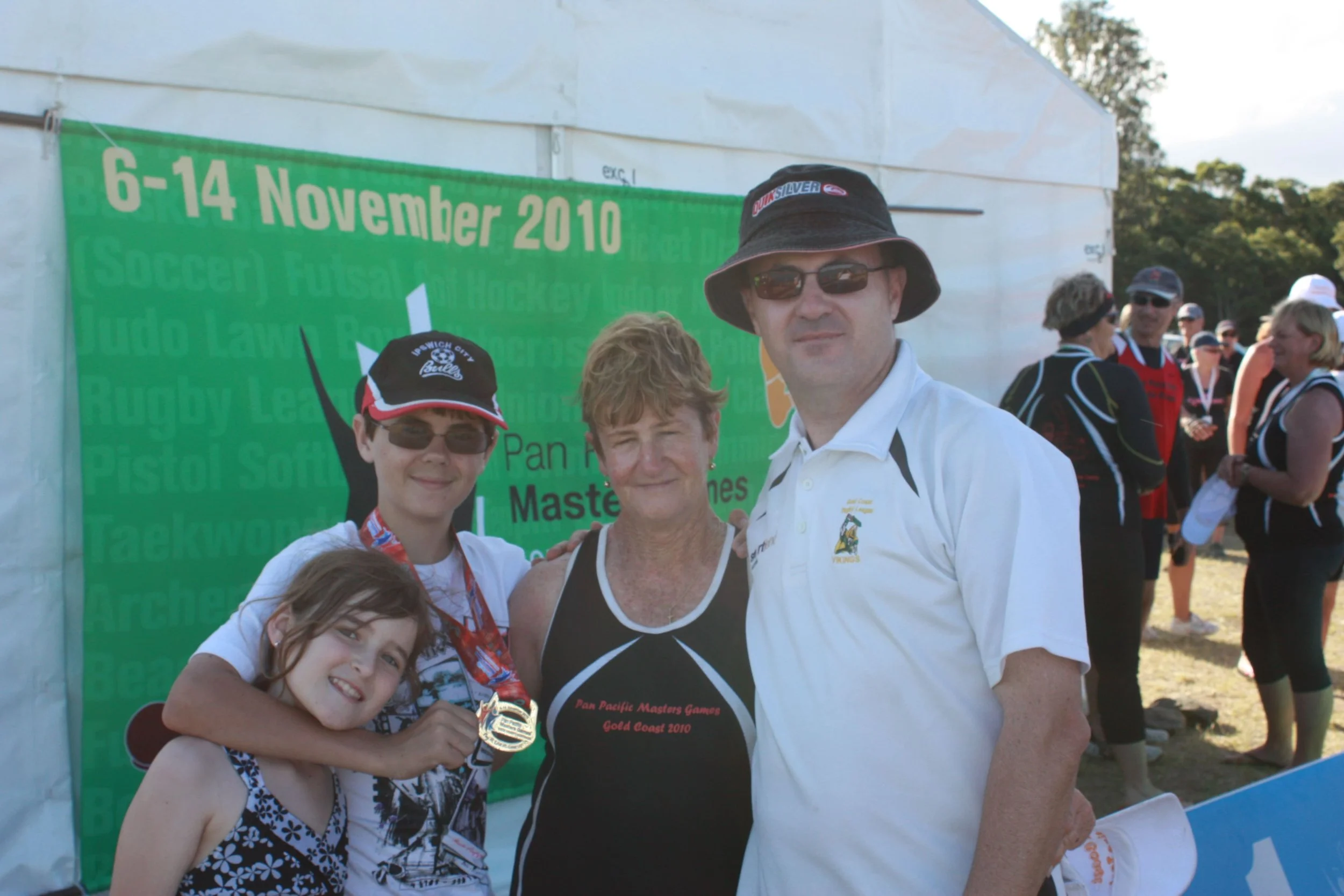 Mum, Paul, Brendan & Summer - Dragon Boat 13 Nov 2010.jpg