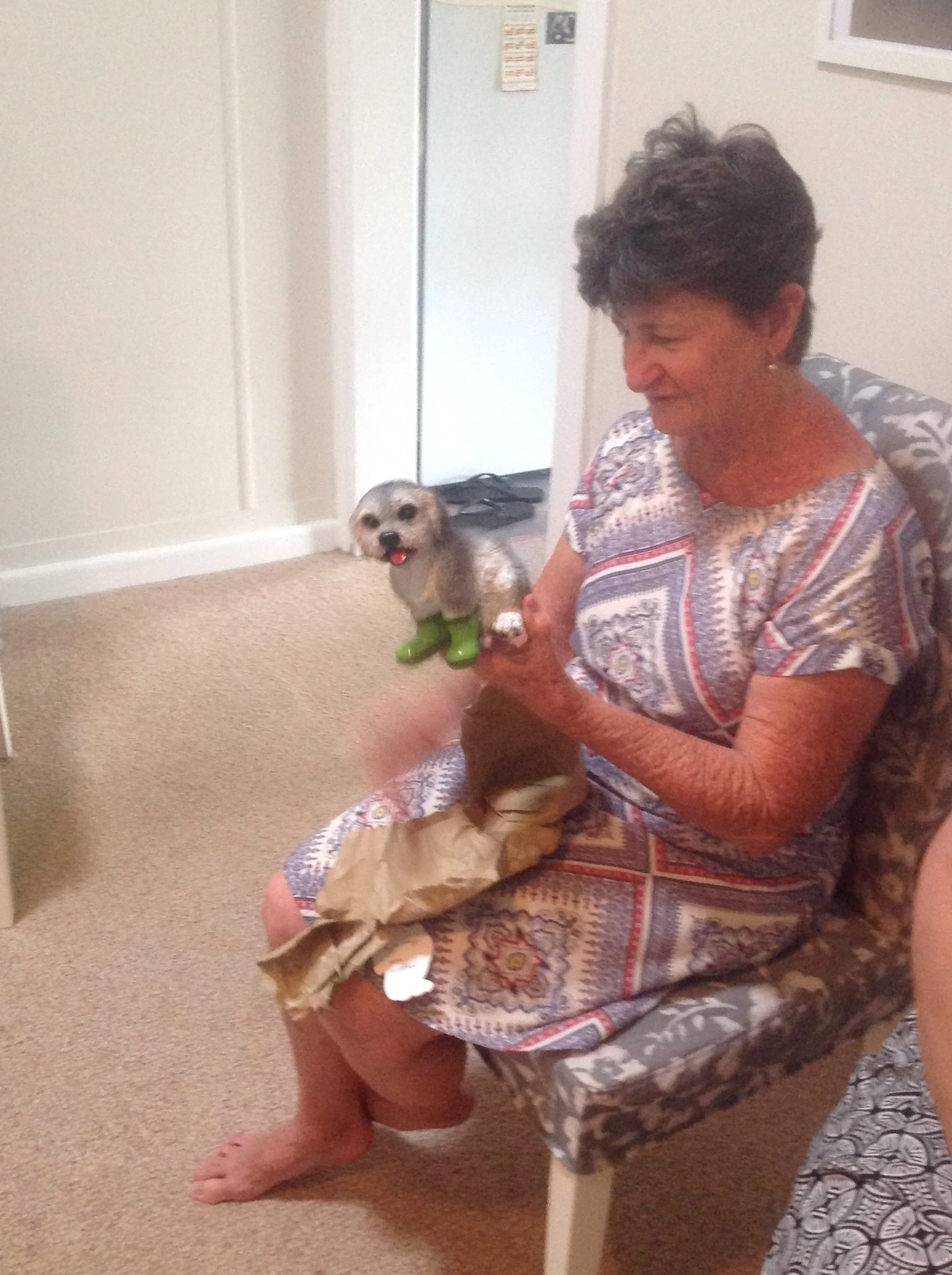 Mum & a little dog - Christmas 25 Dec 2016.JPG