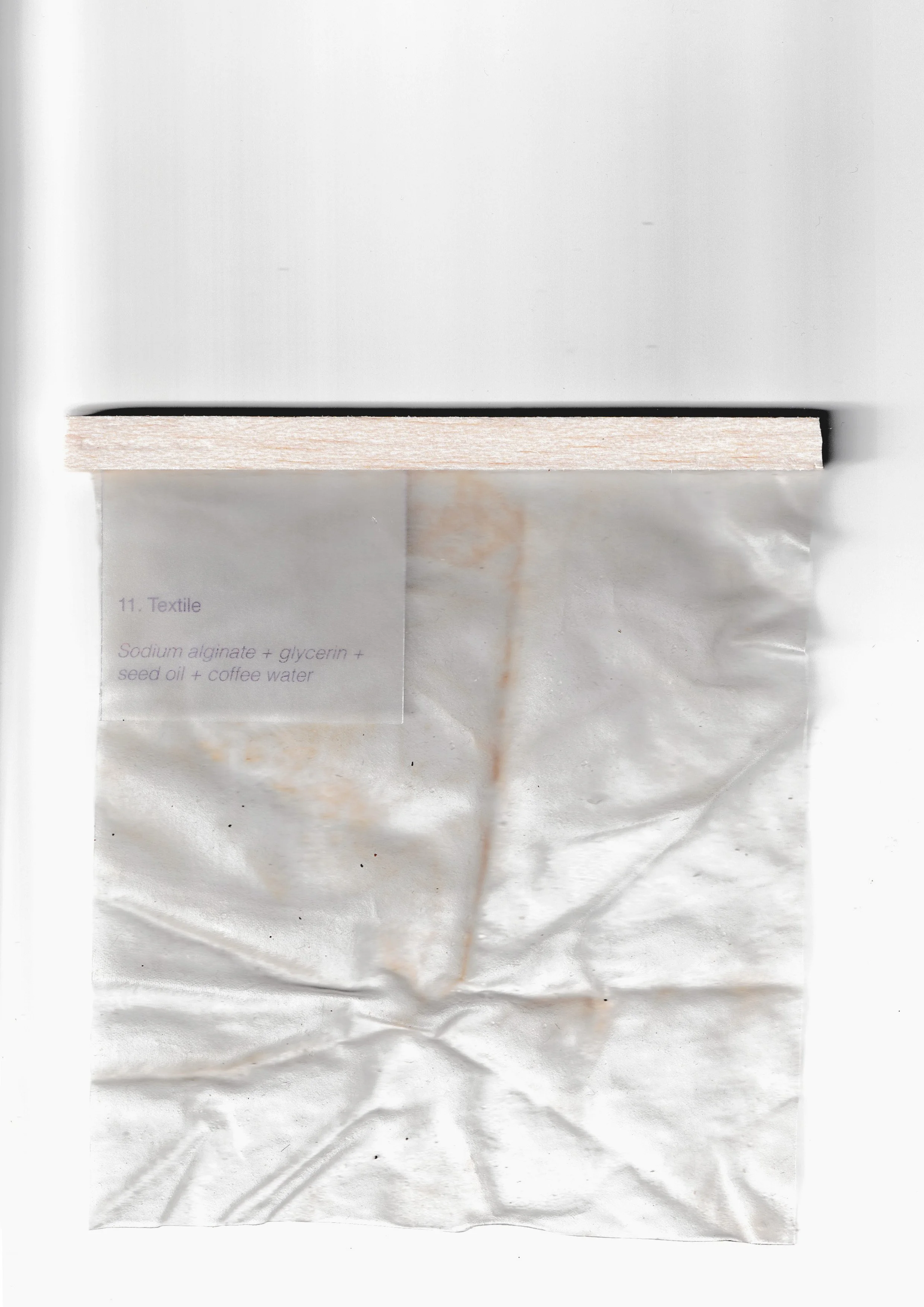 Bio textile sodium alginate and coffee