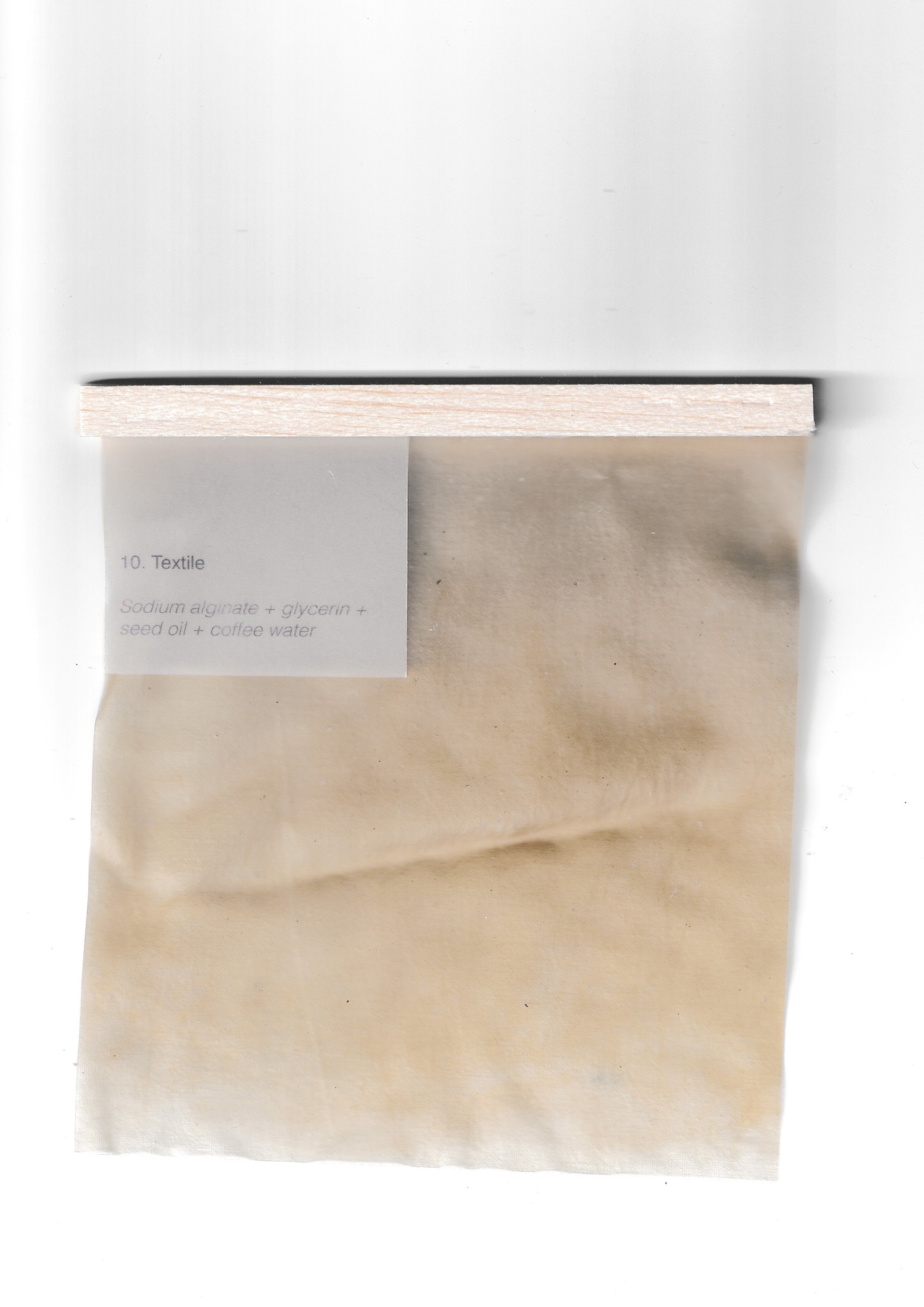 Bio textile sodium alginate and coffee