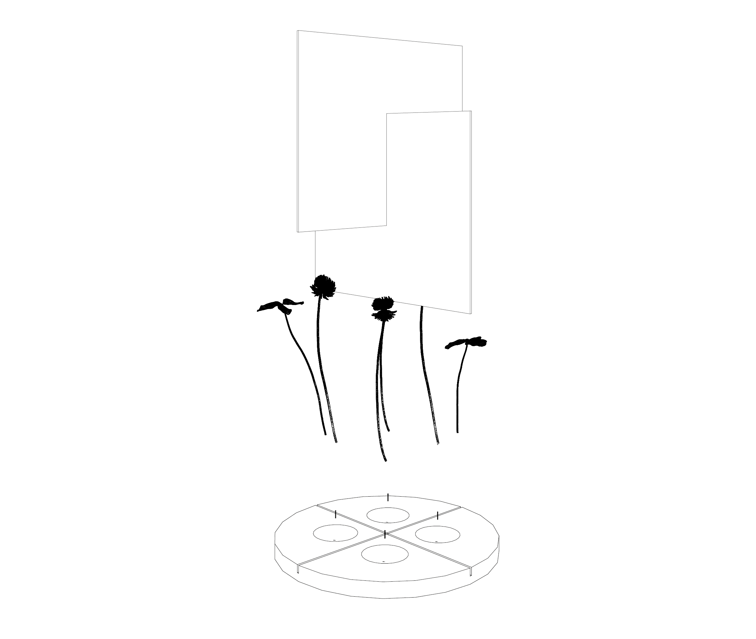 Spaccato assonometrico del vaso