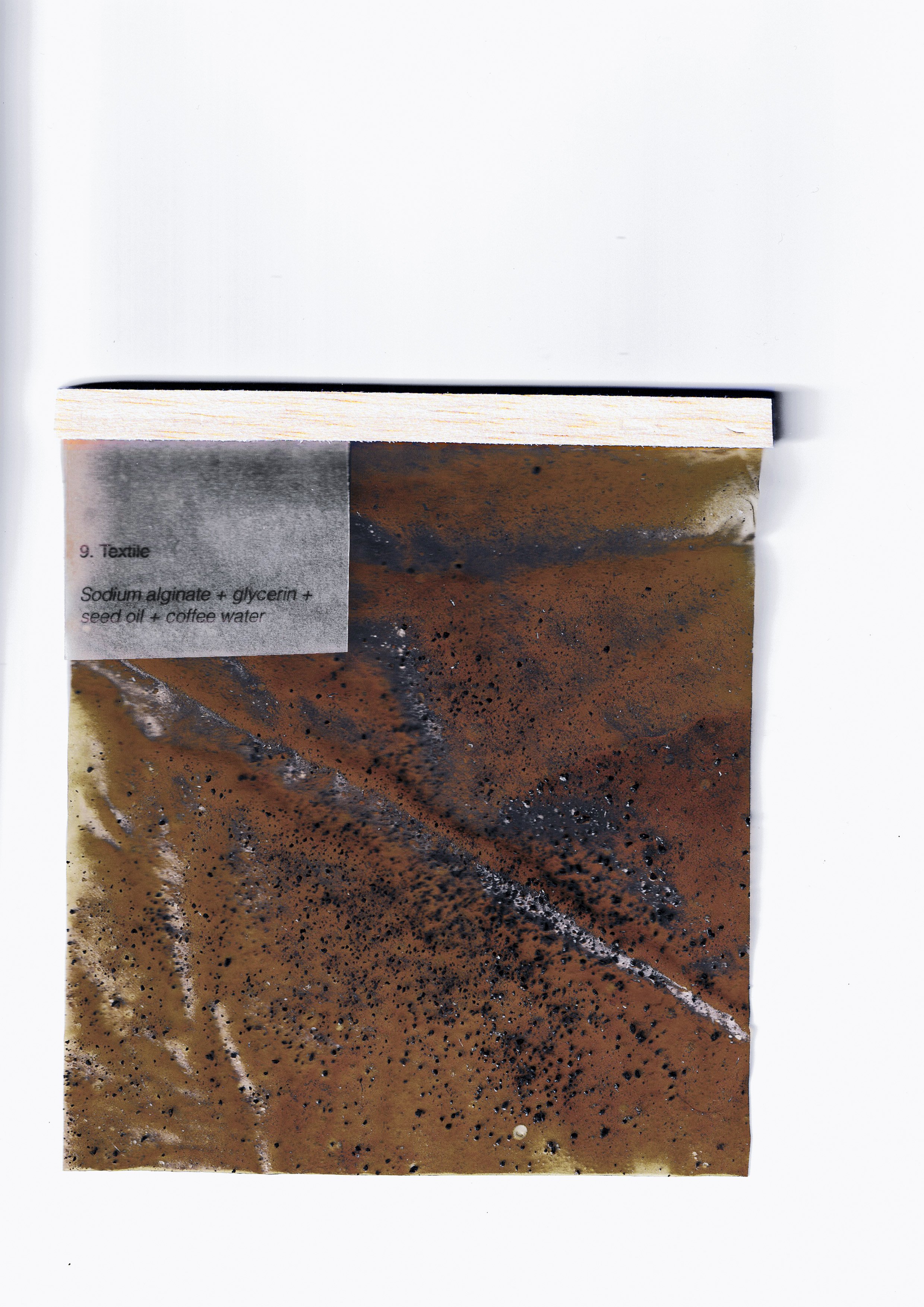 Bio textile sodium alginate and coffee