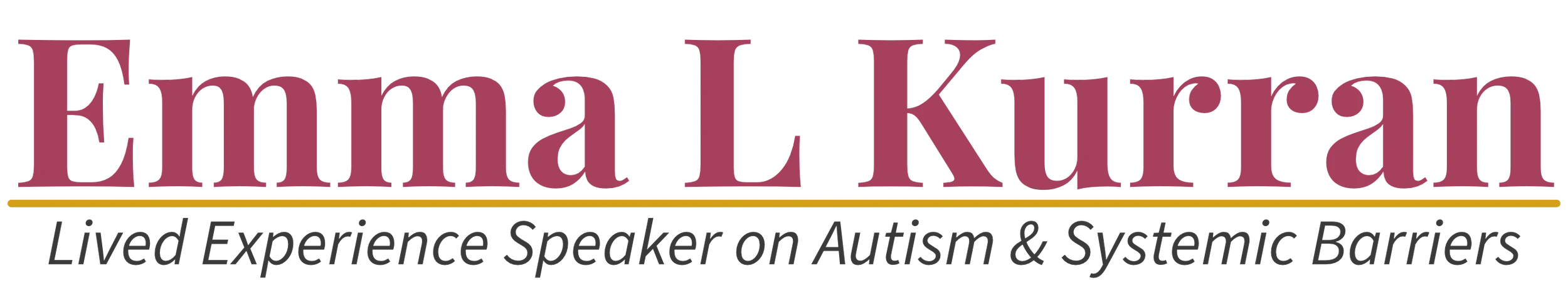Emma L Kurran, speaker on Autism and Systematic Barriers
