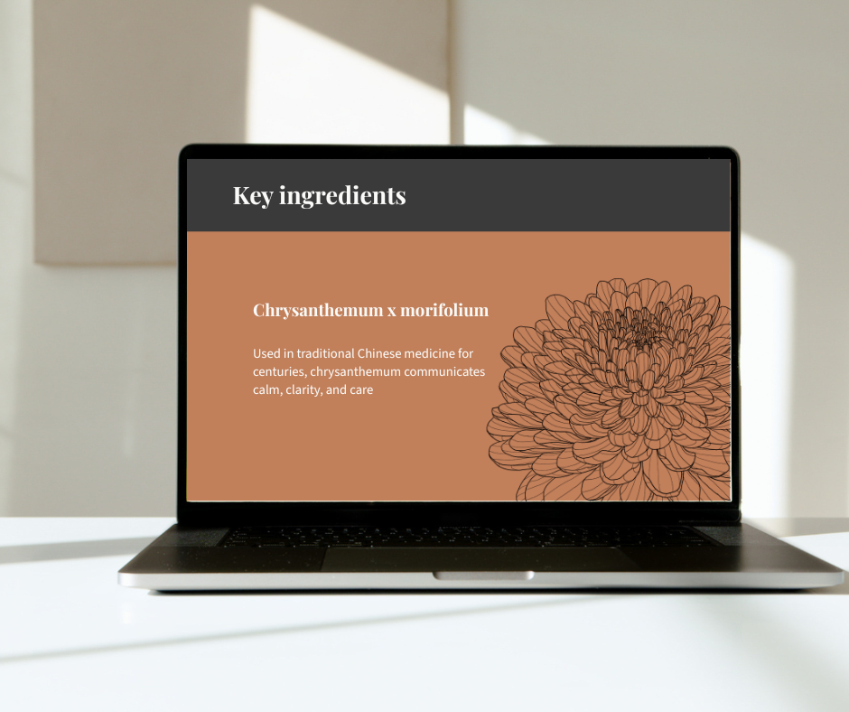 Brand communications webpage section