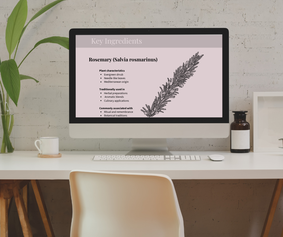 Ingredient communications webpage section