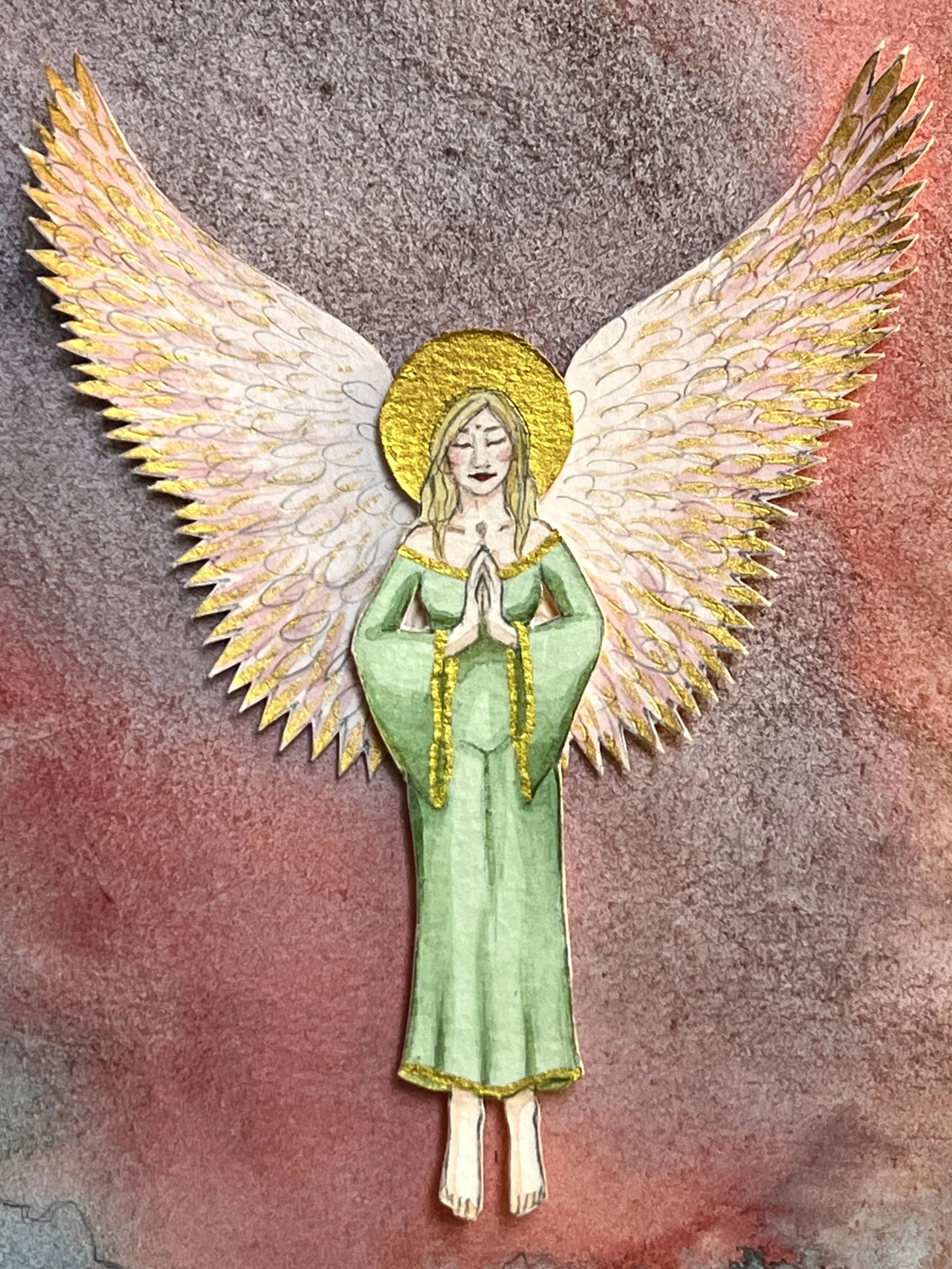 TIL SALG / Grøn, 21,5 x 31,5 cm. / 1.500 kr.