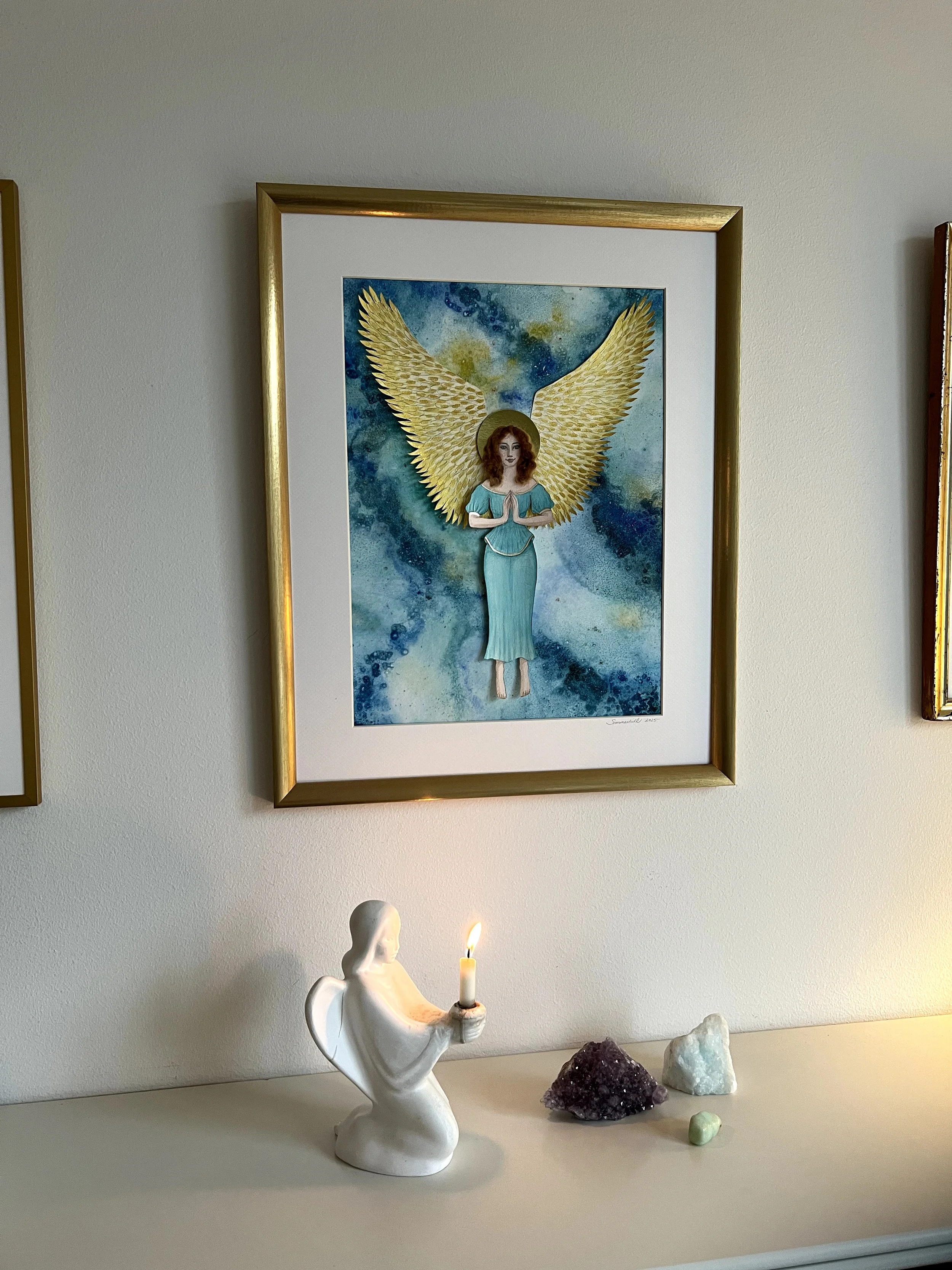 *SOLGT* / Turkis, 40 x 50 cm. / 3.200 kr.