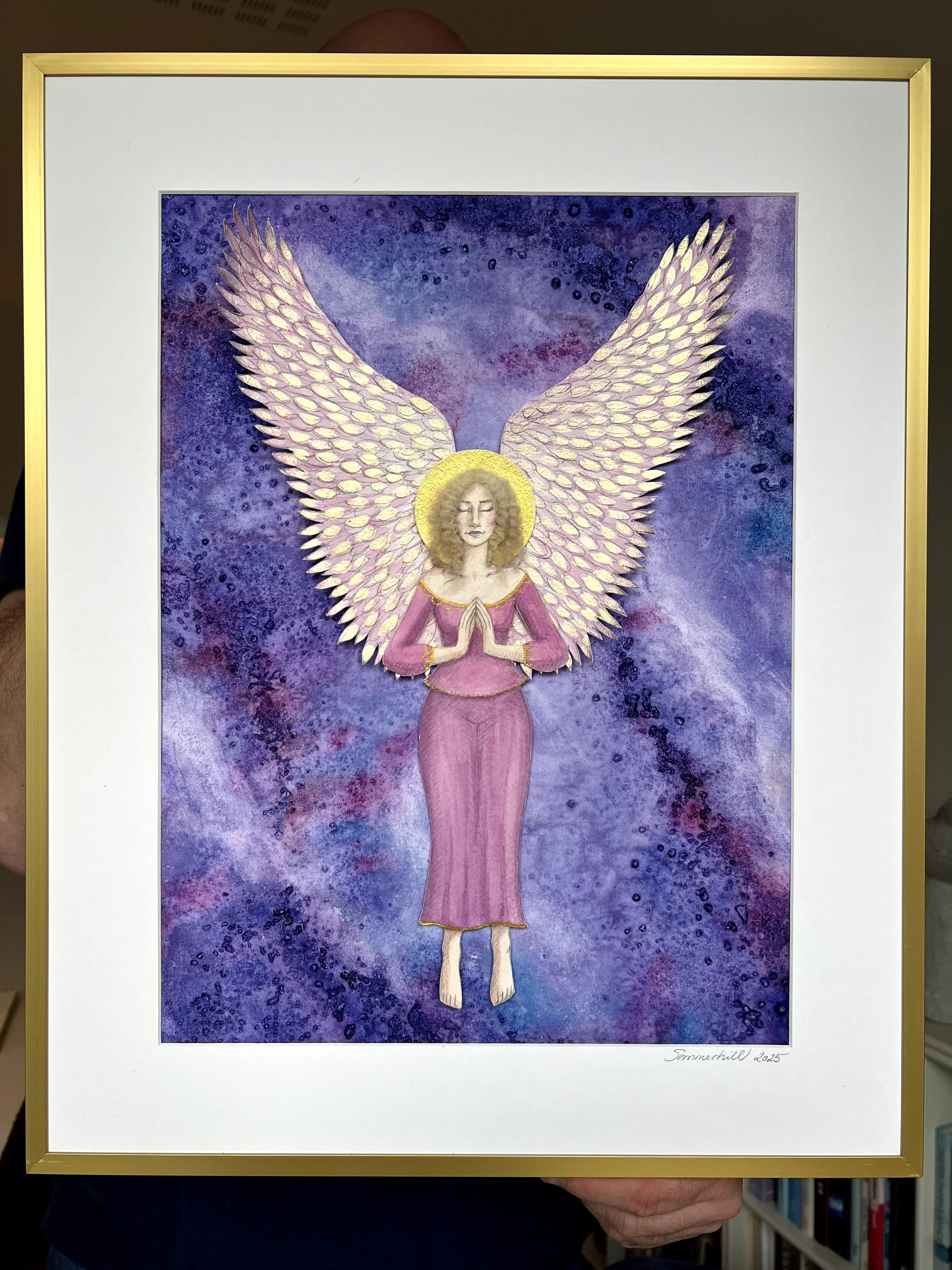 *SOLGT* / Lilla-violet, 40 x 50 cm. / 3.200 kr.